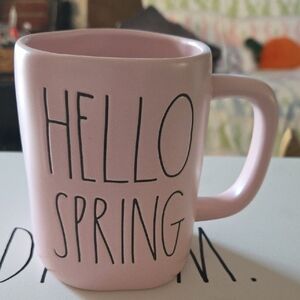 Rae Dunn Pink "HELLO SPRING" Ceramic Mug